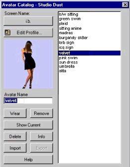 Avatar Catalog Screenshot